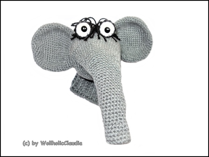 Häkelanleitung Handpuppe Elefant