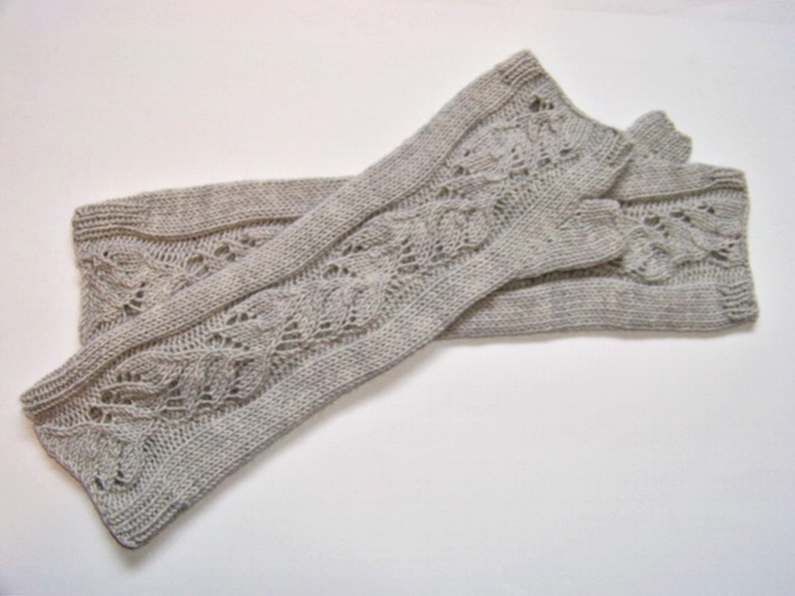 Knitting Pattern PDF Fingerless Gloves – easy lace arm warmers elegant