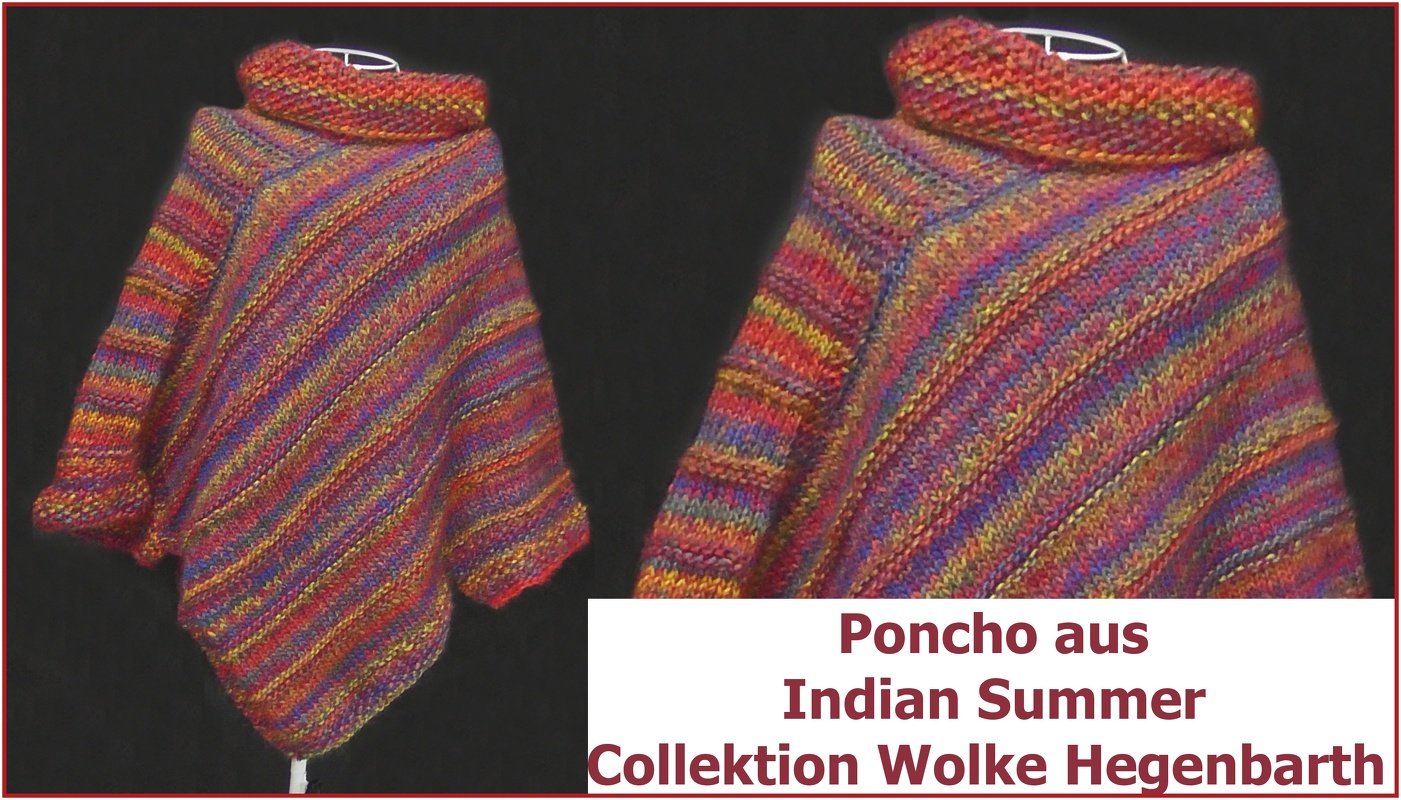 Poncho aus Indian Summer (Wolke Hegenbarth) stricken