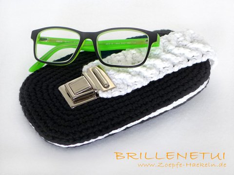 Mod. 012 - Häkelanleitung - Brillenetui mit Zopfmuster