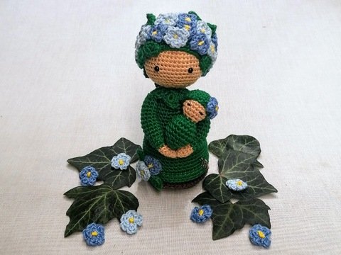 Blumenkind Vergissmeinnicht Violet - Häkelanleitung
