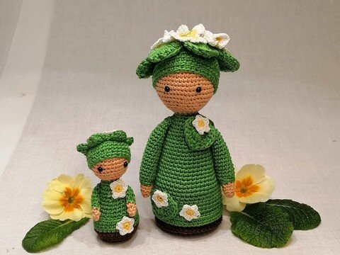 Blumenkind Primel mit Kind - Häkelanleitung