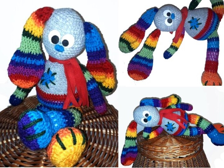 E-Book * LieblingS HARvEY * Amigurumi, HASE, pdf-Datei, Häkelanleitung HASE, Amigurumihase, Regenbogenhase,