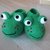 Puschen "Frosch" Häkeln und Filzen