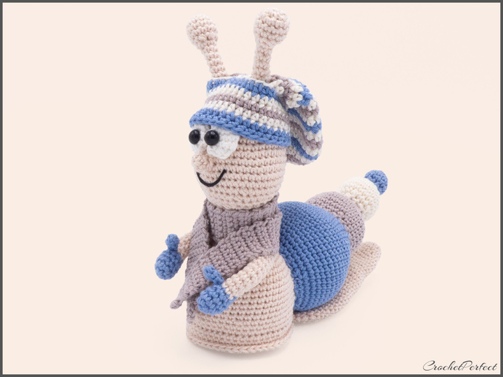 Häkelanleitung: Winterschnecken am Lagerfeuer