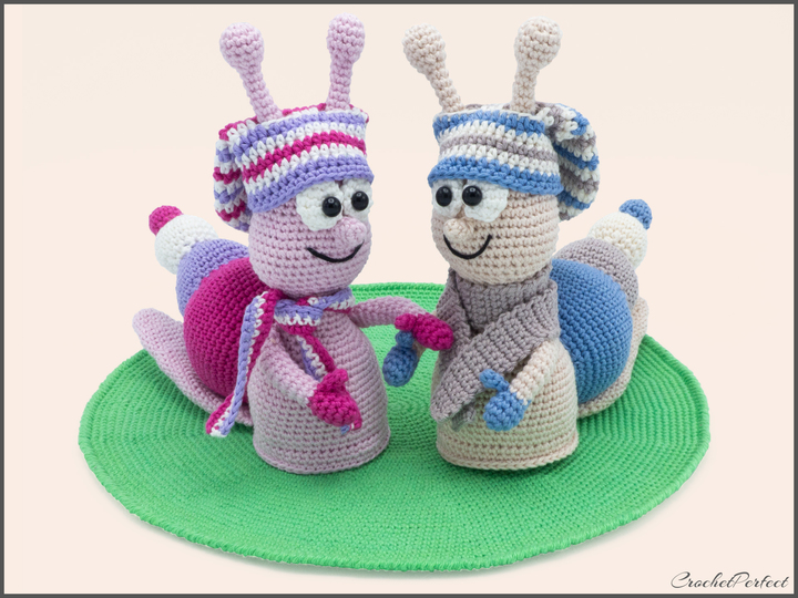 Häkelanleitung: Winterschnecken am Lagerfeuer