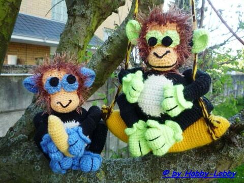 Häkelanleitung Äffchen Bongo und Chip