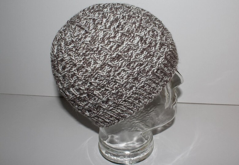 Strickanleitung Mütze unisex, Männermütze, Kopfumfang ca. 56 - 60 cm, Rippenquadrate