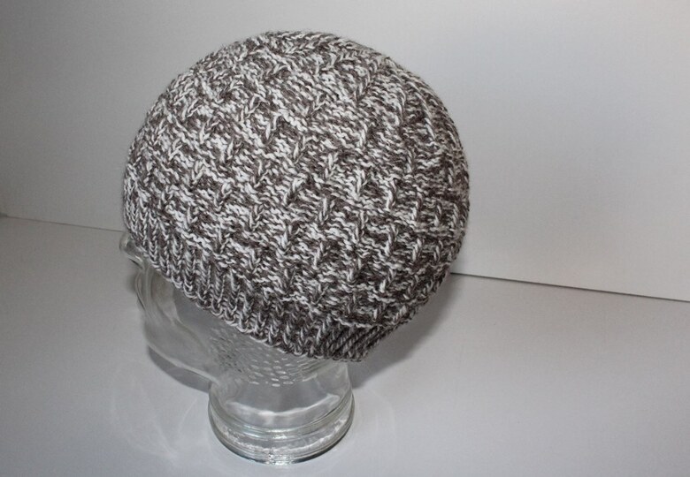 Strickanleitung Mütze unisex, Männermütze, Kopfumfang ca. 56 - 60 cm, Rippenquadrate