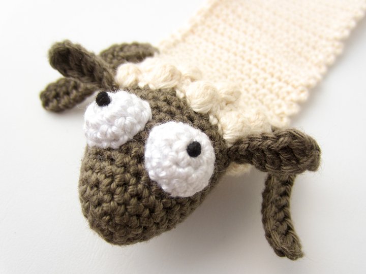Amigurumi Crochet Sheep Bookmark