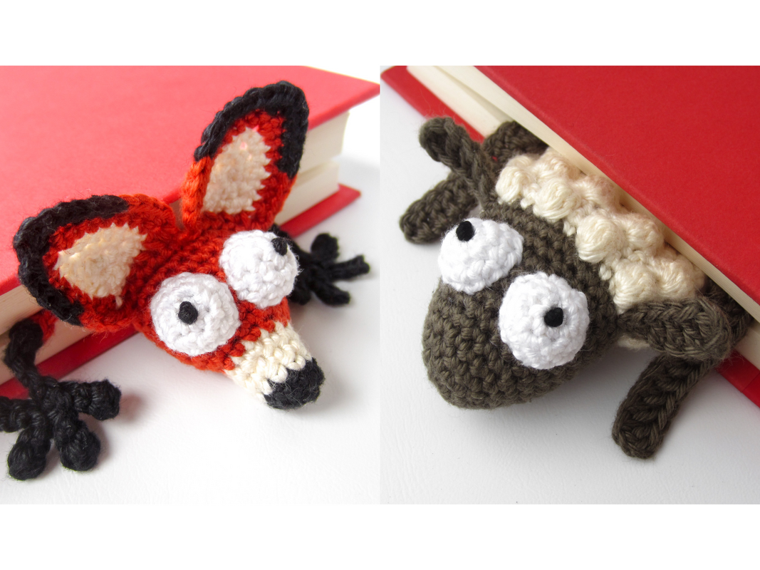 Fuchs und Schaf Lesezeichen PDF Häkelanleitung Sparset