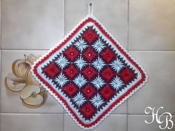 Topflappen Blumen - Häkelanleitung