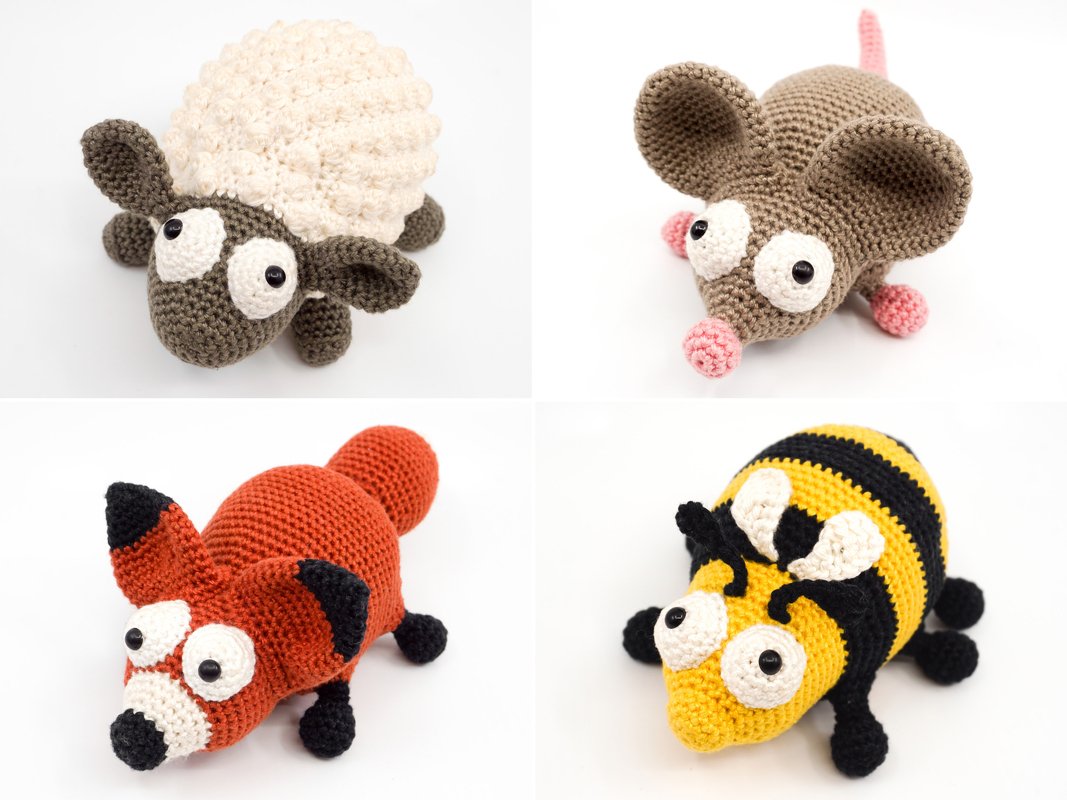 Chubby Animals PDF Crochet Pattern Bundle