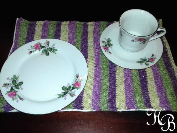 Platzdeckchen - Tischdeckchen meliert - Strickanleitung