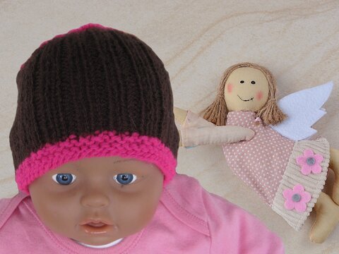 Strickanleitung Babymütze bis 6 Monate tragbar- ideal auch für Anfänger
