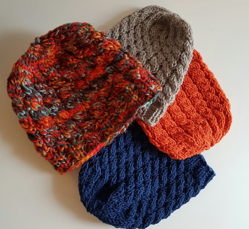 Easy His and Hers hat "Cable stitch"