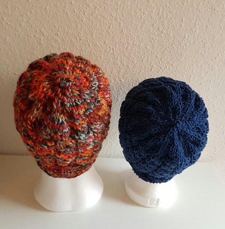 Easy His and Hers hat "Cable stitch"