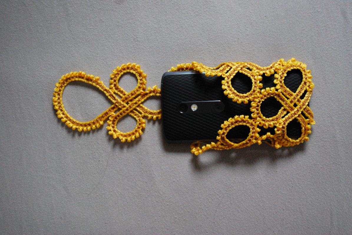 geklöppelte Handy-Ladetasche - Bild 5