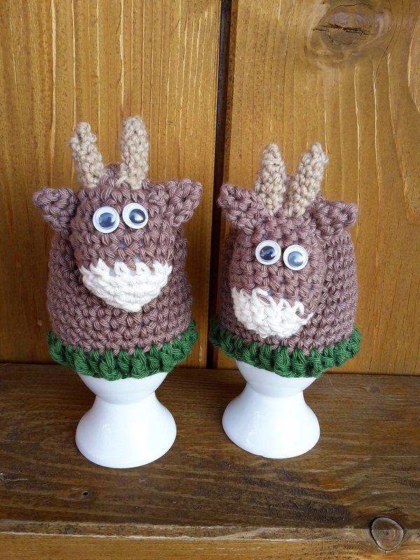 Steinbock/ Gams Eierwärmer Häkelanleitung