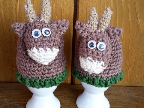 Steinbock/ Gams Eierwärmer Häkelanleitung