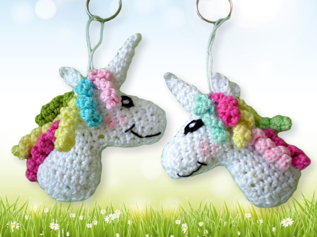 Einhorn Häkelanleitung Anhänger