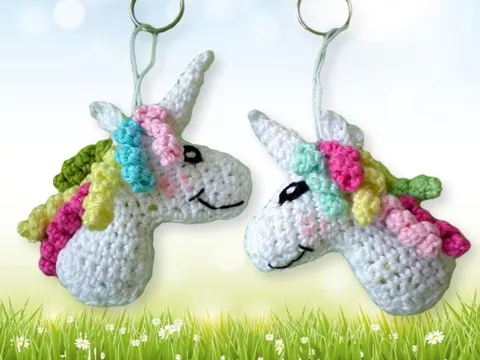 Einhorn Häkelanleitung Anhänger