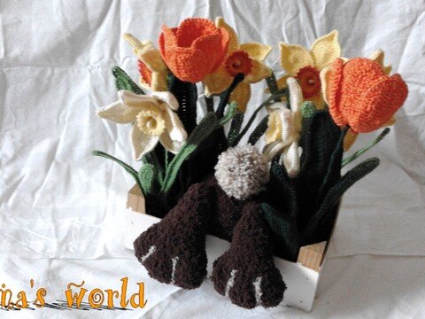 Häkelanleitung Osterkiste mit Hase