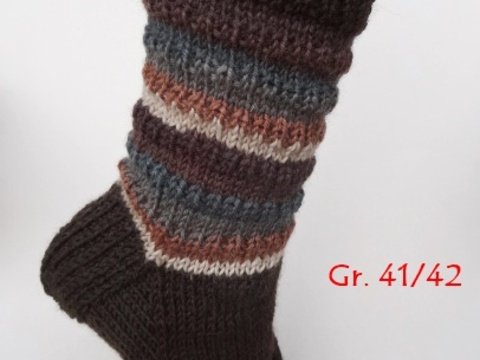 Strickanleitung für Socken mit Wellenmuster für Gr. 41/42