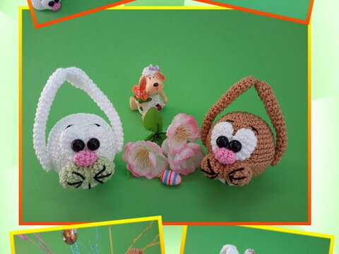 Häkelanleitung Kugeliges Osterhäschen, Mitbringsel, Osterdeko, Anhänger