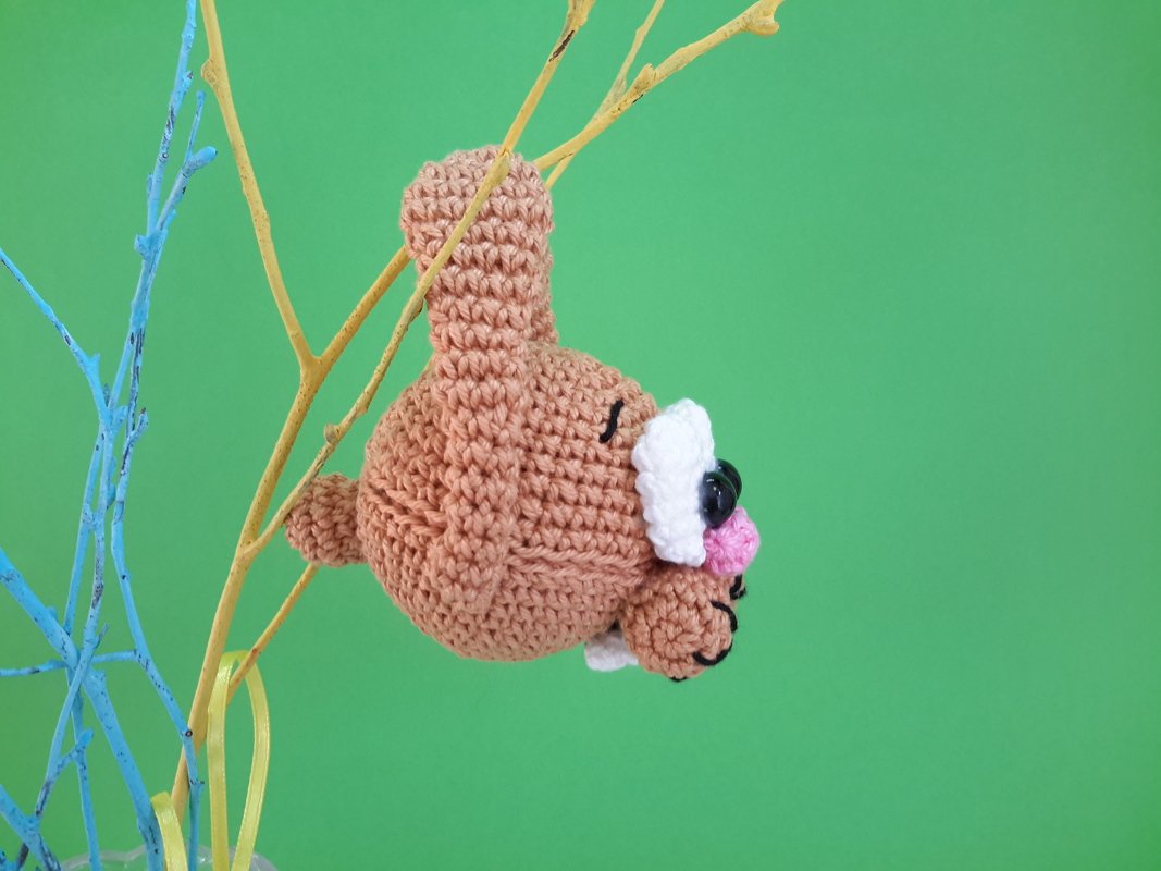 Häkelanleitung Kugeliges Osterhäschen, Mitbringsel, Osterdeko, Anhänger - Bild 5