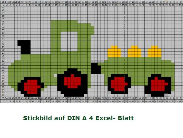 Mütze mit Traktor-Motiv, Kopfumfang von 50 cm  = ca. 2 bis 5 Jahre.