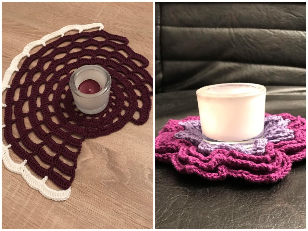 Tischläufer Wirbel + 3 D Blume