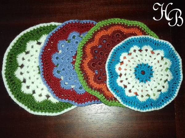 Topfuntersetzer Bunt - Untersetzer Bunt - Häkelanleitung