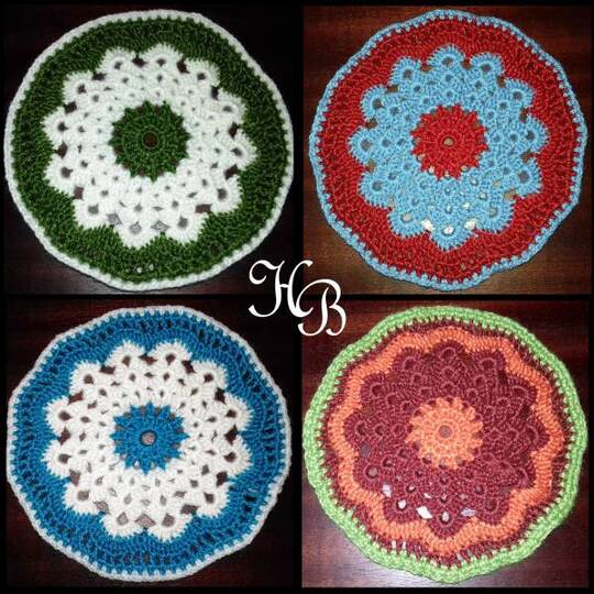 Topfuntersetzer Bunt - Untersetzer Bunt - Häkelanleitung