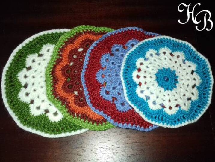 Topfuntersetzer Bunt - Untersetzer Bunt - Häkelanleitung