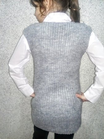 Knitted vest for girl pattern PDF