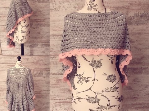 Häkelanleitung Poncho "Diana" - alle Größen 