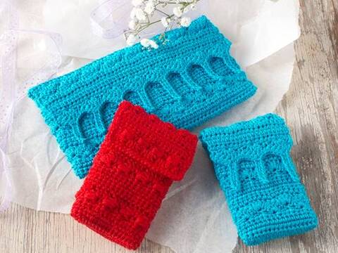 Handytäschen + Täschchen häkeln