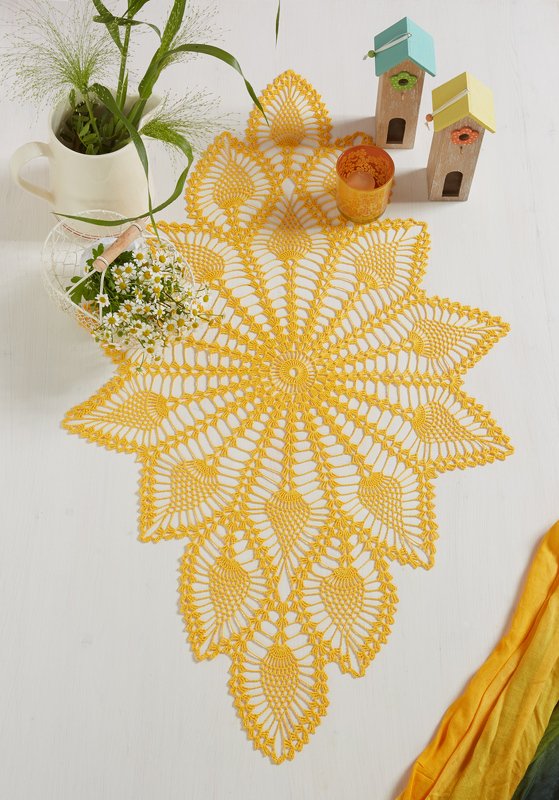 Gelber Läufer Häkeln