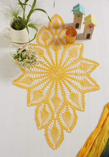 Gelber Läufer Häkeln