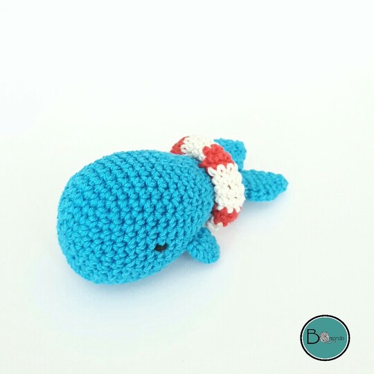 Kinderwagenkette Wal mit Rettungsring Fischen und Seestern, H&auml;kelanleitung