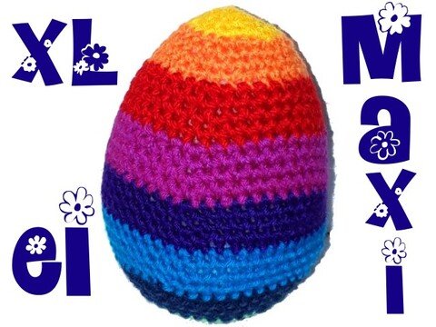 e-Book * kunterbuntes Maxi-XL-Eier * Amigurumi, Osterei, pdf-Datei, Häkelanleitung Maxiei, buntes XL-Häkelei