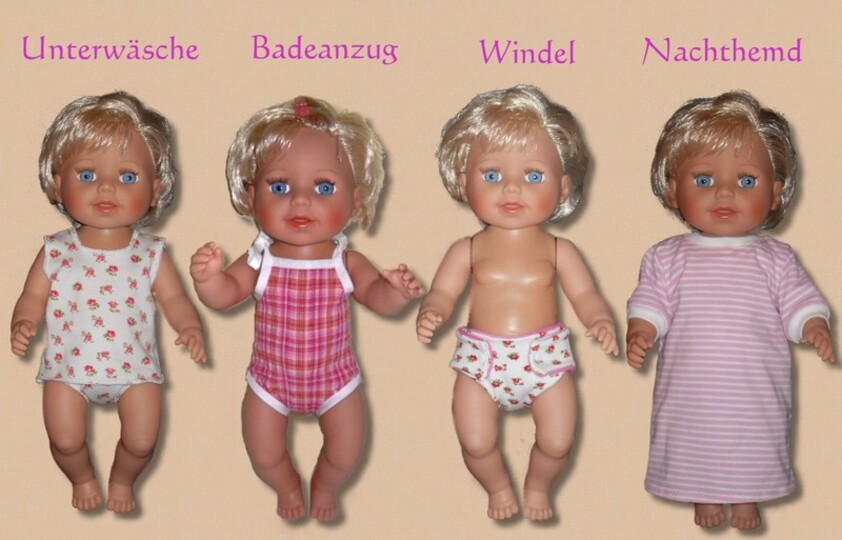 Winterkollektion 19 Modelle Schnittmuster für 43 cm Puppen