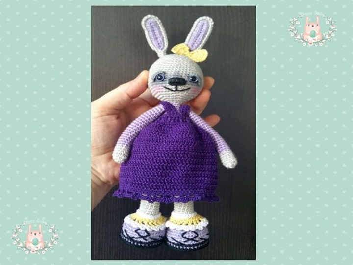 Anleitung Amigurumi Hasen Mädchen 25 cm Groß