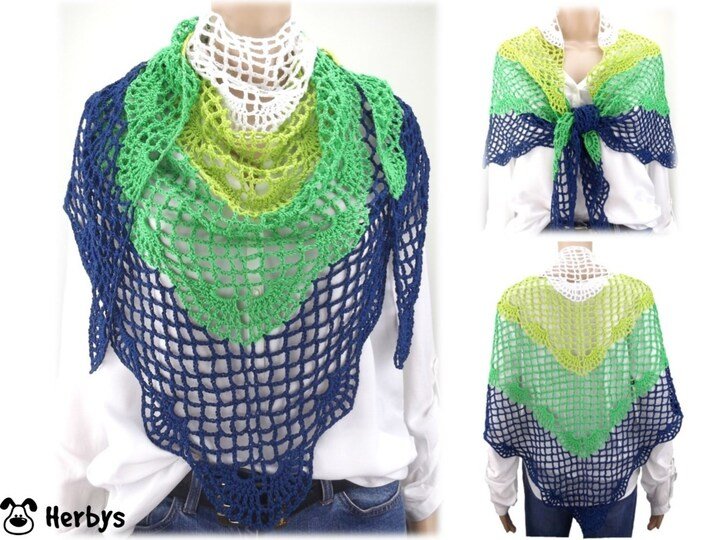 Häkelanleitung Dreieckstuch "Spring"