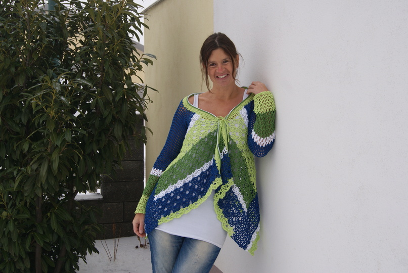 Weste Wasserfall (Oversize für die Größen S - XL) an alle Größen leicht anzupassen