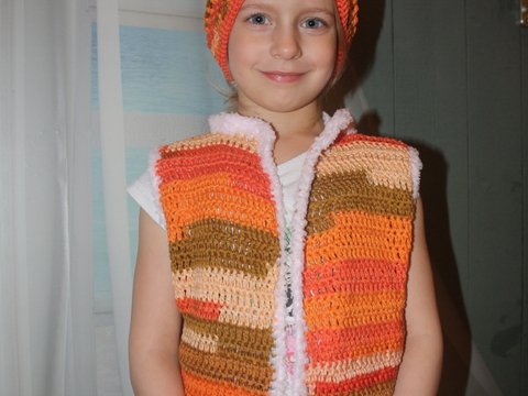 Anleitung Weste und Haube 5-7 Jahre