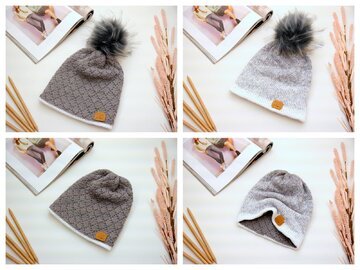 Strickanleitung - Wendemütze mit Farbverlauf & Rautenmuster – No.154