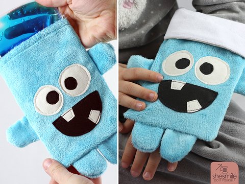 Kühl- und Wärmekissenbezug "Theo Tröster" (Nähanleitung & Schnittmuster)