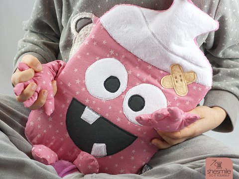 Wärmflaschenbezug "Theo Tröster" (Nähanleitung & Schnittmuster)